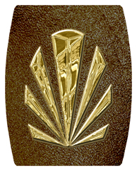 DAREC 602 GD SH BR Gold Sunburst Shimmer Brown Background